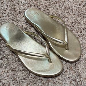 beek Metallic Gold Sandals